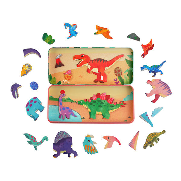 Caja Magnetica Viajes  Mundo Dinosaurios